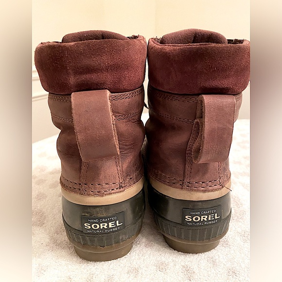 Sorel Cheyenne II Waterproof Leather Boots Color Tobacco/Black - Picture 3 of 11